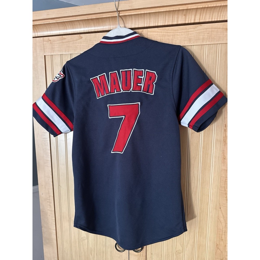 Joe Mauer Minnesota Twins #7 Sewn Patches MLB True Fan Replica Jersey XL